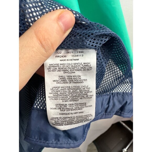 Women’s Columbia Sportswear 2X Navy & Seafoam Green Raincoat - Picture 7 of 7